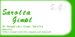 sarolta gimpl business card